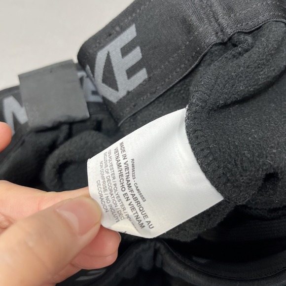 Nike Mens Big Swoosh Training Sweatpants Fleece Taper Jogger Pants Black Medium - Picture 11 of 16